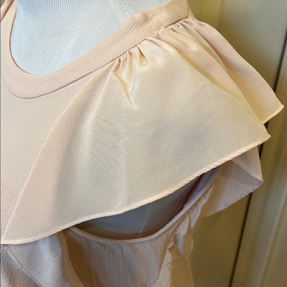 Sandro Blush Ruffle Sleeve Blouse - Picture 8 of 10
